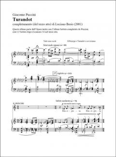 Turandot Completamento (Del Terzo Atto) Di Luciano von Giacomo Puccini 