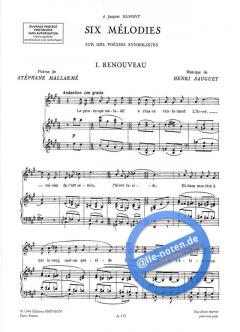6 Melodies von Henri Sauguet 