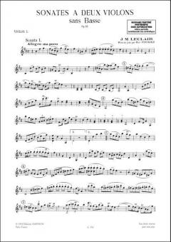 Sonates 2 Violons von Jean-Marie LeClair 