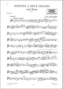 Sonates 2 Violons von Jean-Marie LeClair 