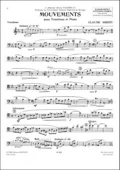 Mouvements, pour Trombone et Piano von Claude Arrieu 