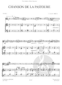 Chanson de La Pastoure Flute / Piano von Claude Arrieu 
