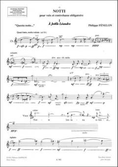 Notti Voix / Contrebasse von P. Fenelon 