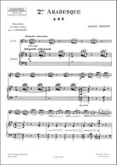 Deuxieme Arabesque pour Flute et Piano von Claude Debussy 