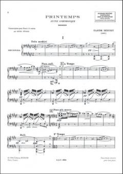 Printemps 4 Mains von Claude Debussy 
