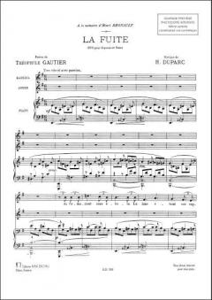La Fuite. Duo pour Soprano, Tenor et Piano von Henri Duparc 