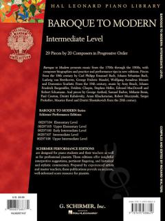 Baroque to Modern: Intermediate Level 