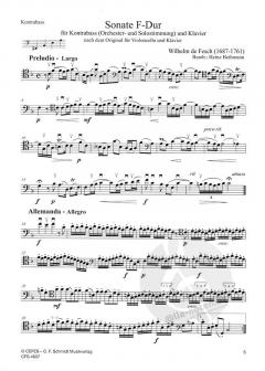 Sonate F-Dur von Willem de Fesch für Kontrabass und Klavier nach dem Original für Violoncello und Klavier im Alle Noten Shop kaufen