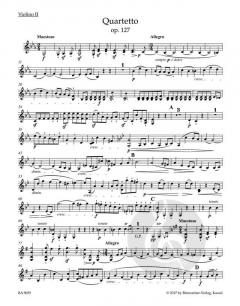 Streichquartett Es-Dur op. 127 von Ludwig van Beethoven im Alle Noten Shop kaufen (Stimmensatz)