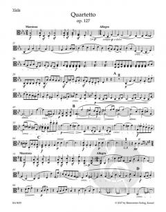 Streichquartett Es-Dur op. 127 von Ludwig van Beethoven im Alle Noten Shop kaufen (Stimmensatz)