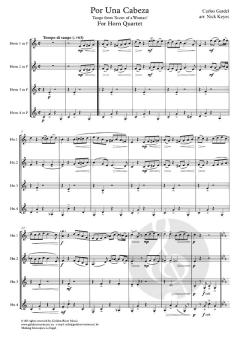 Por una Cabeza von Carlos Gardel für Hornquartett