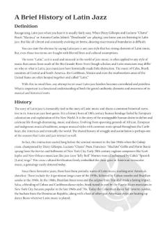 Latin Jazz Guide 