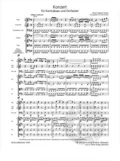 Konzert von Johann Baptist Vanhal für Kontrabass und Orchester (Partitur) im Alle Noten Shop kaufen (Partitur)