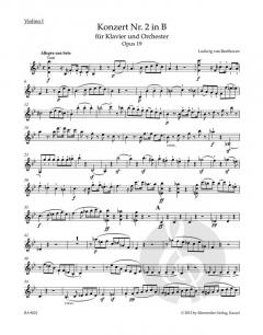Konzert Nr. 2 B-Dur op. 19 von Ludwig van Beethoven für Klavier und Orchester im Alle Noten Shop kaufen (Partitur)