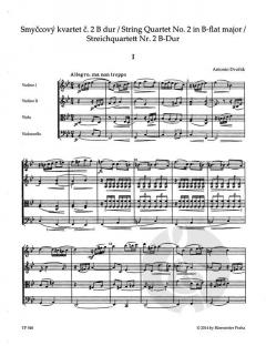 Streichquartett Nr. 2 B-Dur B 17 von Antonín Dvorák im Alle Noten Shop kaufen