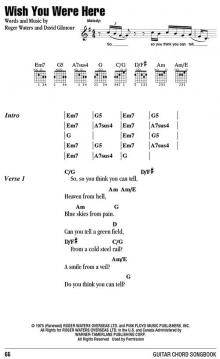 Guitar Chord Songbook von Pink Floyd 