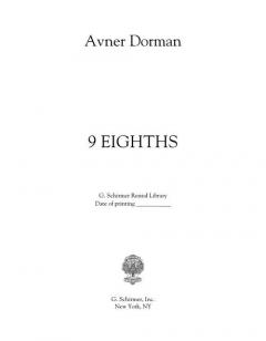 9 Eighths von Avner Dorman 
