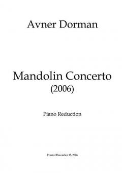 Mandolin Concerto - Piano Reduction von Avner Dorman im Alle Noten Shop kaufen