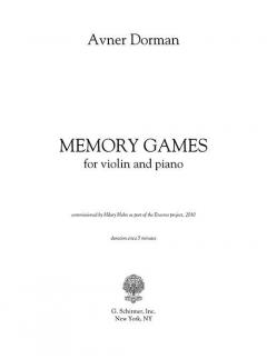Memory Games von Avner Dorman 