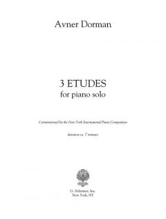 3 Etudes von Avner Dorman für Klavier solo im Alle Noten Shop kaufen