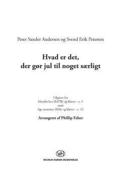 Hvad Er Det, Der Gor Jul Til Noget Sarligt (Peter Sander Andersen) 