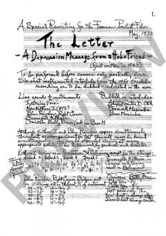 The Letter von Harry Partch 