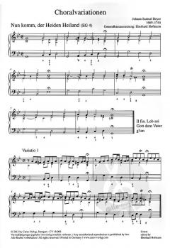 Choralvariationen zu Advent, Weihnachten und Epiphanias von Johann Samuel Beyer für Orgel oder andere Tasteninstrumente im Alle Noten Shop kaufen