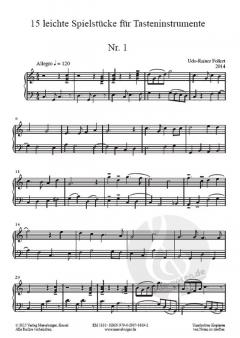 Leichte Spielstücke für Tasteninstrumente von Udo-Rainer Follert 