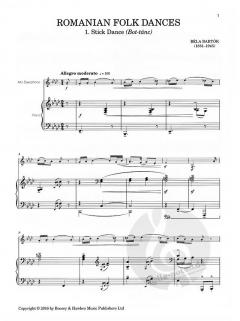 Romanian Folk Dances for Alto Saxophone von Béla Bartók 