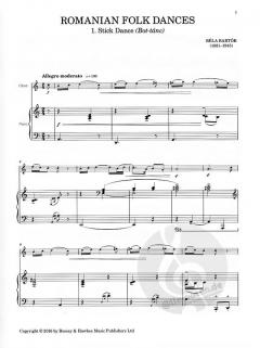 Romanian Folk Dances for Oboe von Béla Bartók im Alle Noten Shop kaufen