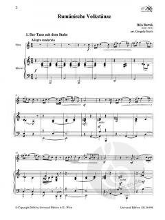 Rumänische Volkstänze von Béla Bartók für Flöte und Klavier im Alle Noten Shop kaufen