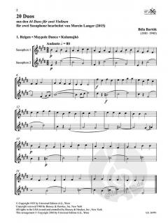 20 Duos von Béla Bartók 