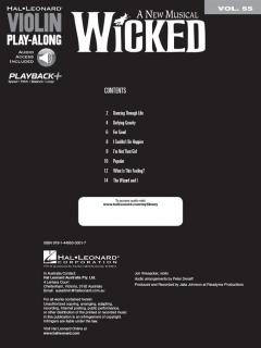 Violin Play-Along Vol. 55: Wicked von Stephen L. Schwartz im Alle Noten Shop kaufen