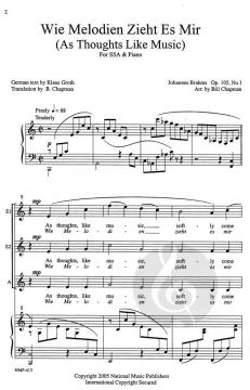 Wie Melodien zieht es mir 