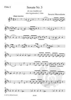 Sonate Nr. 3 von Saverio Mercadante für 2 Flöten im Alle Noten Shop kaufen