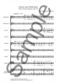 Lasset uns frohlocken von Felix Mendelssohn Bartholdy 