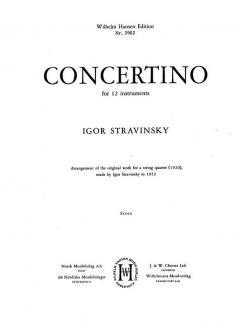 Concertino For 12 Instruments (Igor Strawinsky) 