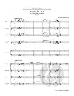 Konzert für Klavier und Orchester Nr. 2 B-Dur op. 19 von Ludwig van Beethoven im Alle Noten Shop kaufen