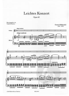 Leichtes Konzert op. 62 von Gustav Hollaender für Violine und Klavier im Alle Noten Shop kaufen