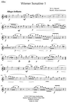 Wiener Sonatine 1 von Wolfgang Amadeus Mozart 