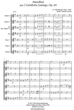 Abendlied von Joseph Gabriel Rheinberger 