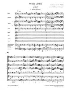 Missa votiva e-moll ZWV 18 von Jan Dismas Zelenka für Soli, Chor und Orchester im Alle Noten Shop kaufen (Partitur)