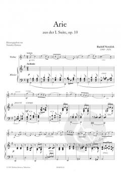 Arie aus der 1. Suite op. 10 von Rudolf Novacek für Violine und Klavier im Alle Noten Shop kaufen