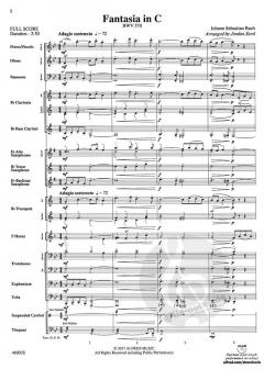 Fantasia in C BWV 570 von Johann Sebastian Bach (Download) 