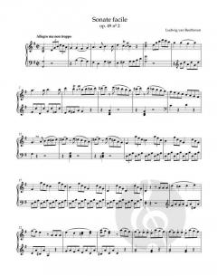 2 Sonaten in g, G op. 49 - 'Sonates faciles' von Ludwig van Beethoven (Download) 