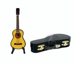 Gitarre 13 cm mit Standfuß & Geschenkbox 