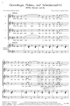Good Bye, Adieu, auf Wiederseh'n! (Johannes Matthias Michel) 