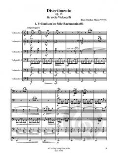 Divertimento op. 15 von Hans-Günther Allers für 6 Violoncelli im Alle Noten Shop kaufen