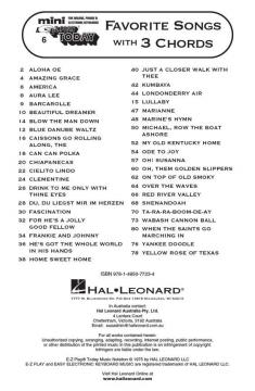 Mini E-Z Play Today Volume 6: Favorite Songs with 3 Chords 