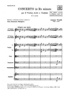 Concerto D Minor 2 Violins Continuo Score Rv514 Fi#100 T209 (Antonio Vivaldi) 